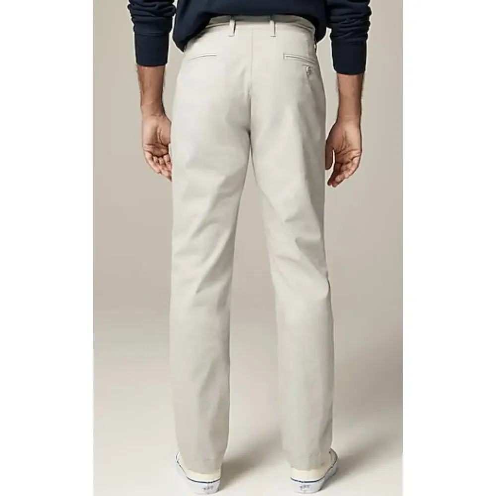 JCrew 770 Straight-Fit Core Stretch Chino Pants Mens W33 L30 Jet Grey/Tan AR886